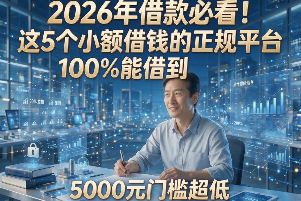 2026年借款必看！这5个小额借钱的正规平台100%能借到，5000元门槛超低