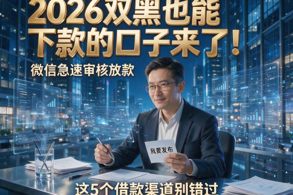 2026双黑也能下款的口子来了!微信急速审核放款,这5个借款渠道别错过