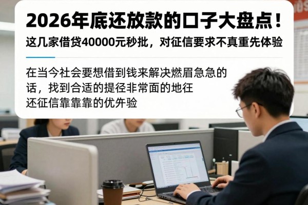 2026年底还放款的口子大盘点！这几家借款40000元秒批，对征信要求不高优先体验