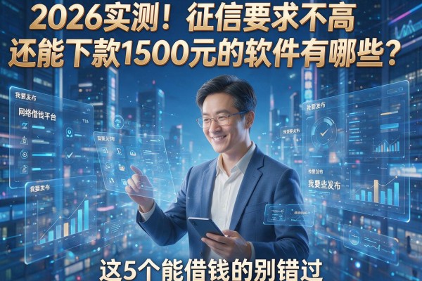 2026实测!征信要求不高还能下款1500元的软件有哪些?这5个能借钱的别错过