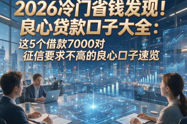 2026冷门省钱发现！良心贷款口子大全：这5个借款7000对征信要求不高的良心口子速览