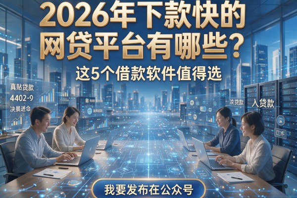 2026年下款快的网贷平台有哪些？这5个借款软件值得选！