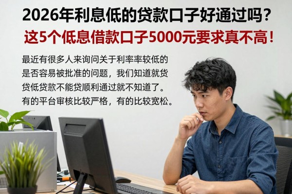 2026年利息低的贷款口子好通过吗？这5个低息借款口子5000元要求真不高！