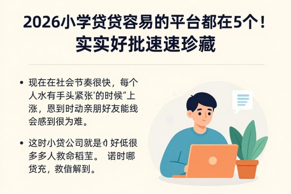 2026小额贷款容易过的平台都在这5个！实测好批速速珍藏！