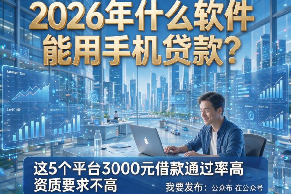 2026年什么软件能用手机贷款？这5个平台3000元借款通过率高、资质要求不高