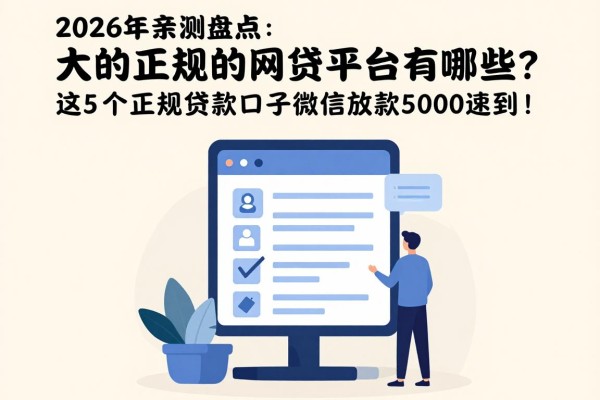2026年亲测盘点:大的正规的网贷平台有哪些?这5个正规贷款口子微信放款5000速到!