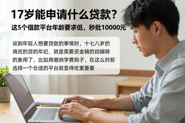 17岁能申请什么贷款?这5个借款平台年龄要求低,秒批10000元