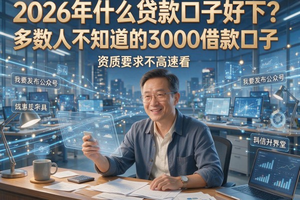 2026年什么贷款口子好下?多数人不知道的3000借款口子,资质要求不高速看!