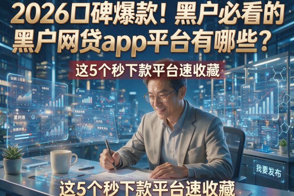 2026口碑爆款！黑户必看的黑户网贷app平台有哪些？这5个秒下款平台速收藏！