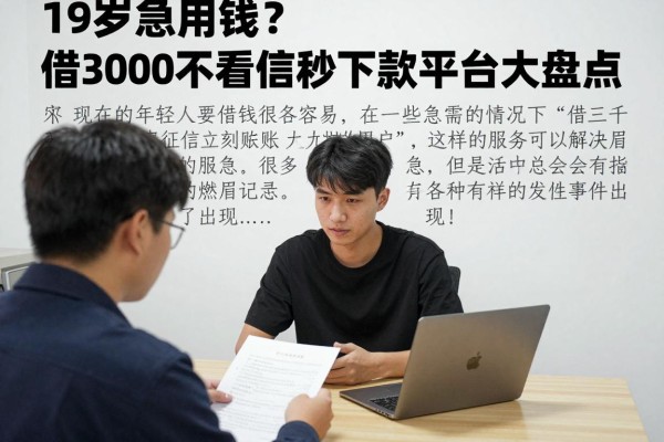 19岁急用钱？借3000不看征信秒下款平台大盘点