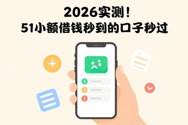 2026实测！这5个小额借钱秒到的app口子秒过，今日亲测分享