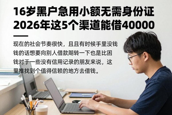 16岁黑户急用小额无需身份证,2026年这5个渠道能借40000