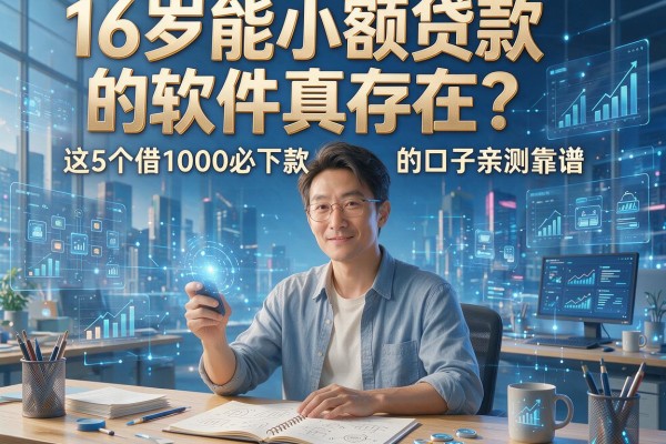 16岁能小额贷款的软件真存在？这5个借1000必下款的口子亲测靠谱