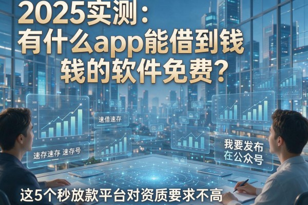 2025实测:有什么app能借到钱的软件免费?这5个秒放款平台对资质要求不高,速存!