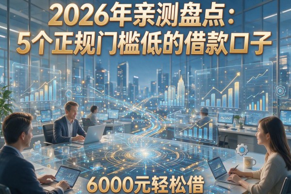 2026年亲测盘点：5个正规门槛低的借款口子，6000元轻松借！