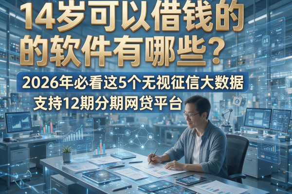 14岁可以借钱的软件有哪些？2026年必看这5个无视征信大数据、支持12期分期网贷平台
