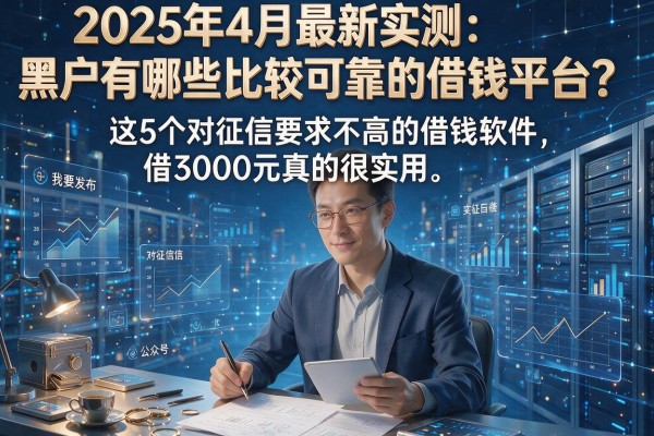 2025年4月最新实测：黑户有哪些比较可靠的借钱平台？这5个对征信要求不高的借钱软件，借3000元真的很实用！