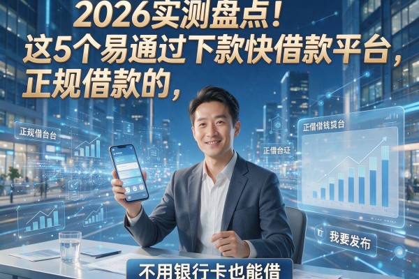 2026实测盘点!这5个易通过下款快的正规借款平台,不用银行卡也能借!