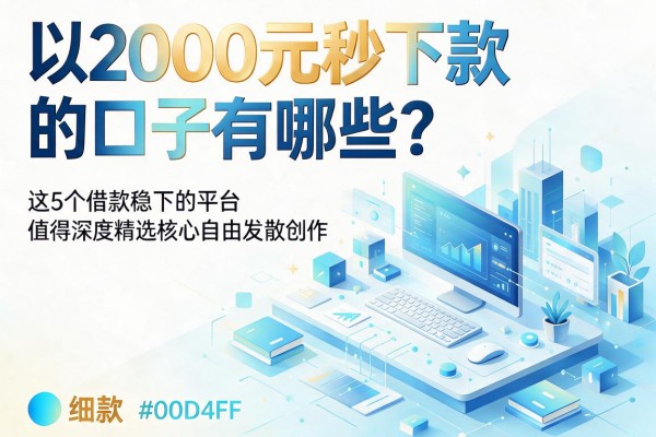 2000元秒下款的口子有哪些？这5个借款稳下的平台值得深度精选