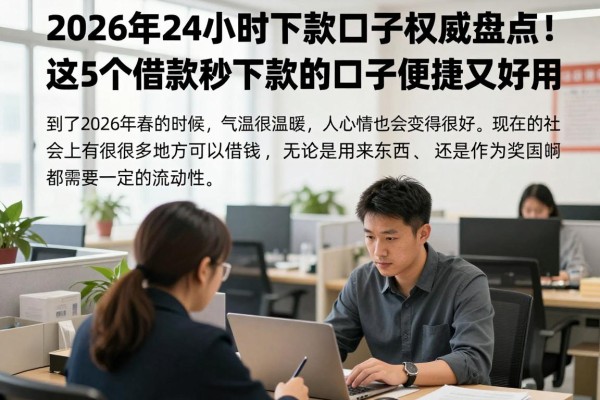 2026年24小时下款口子权威盘点!这5个借款秒下款的口子便捷又好用