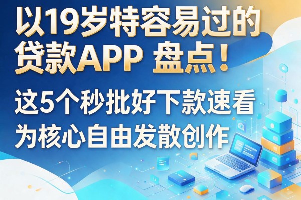 19岁特容易过的贷款APP盘点！这5个秒批好下款速看