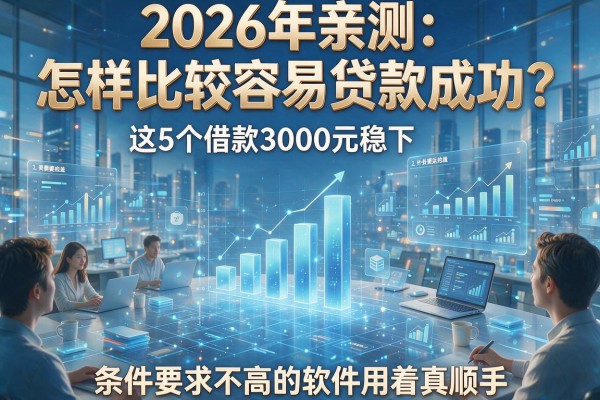 2026年亲测：怎样比较容易贷款成功？这5个借款3000元稳下、条件要求不高的软件用着真顺手