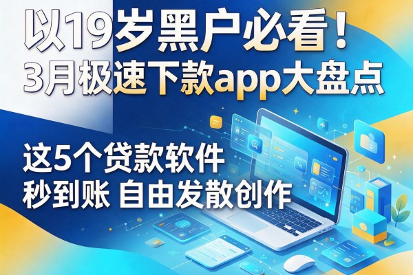 19岁黑户必看！3月极速下款app大盘点，这5个贷款软件秒到账