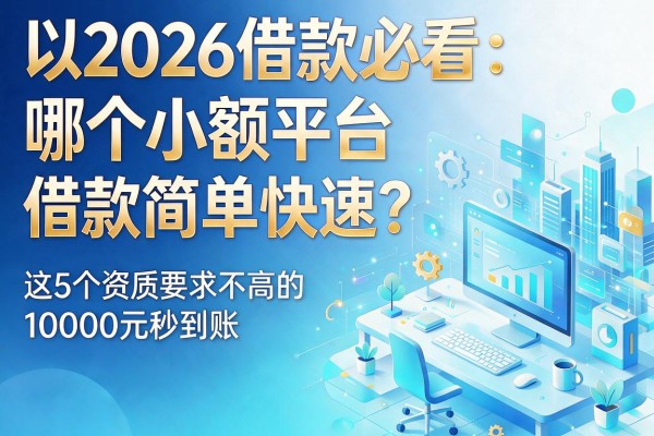 2026借款必看:哪个小额平台借款简单快速?这5个资质要求不高的小额贷款软件,10000元秒到账