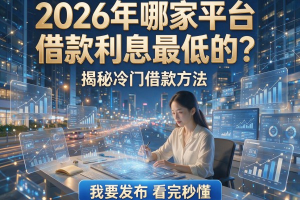 2026年哪家平台借款利息最低的？揭秘冷门借款方法，看完秒懂！