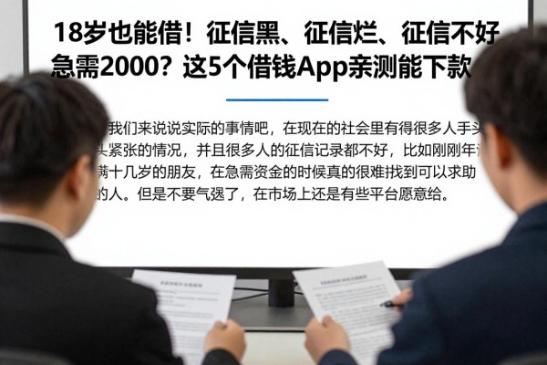 18岁也能借！征信黑、征信烂、征信不好急需2000？这5个借钱App亲测能下款