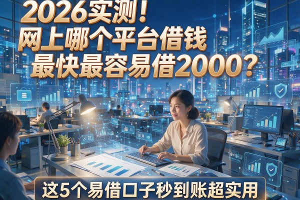 2026实测！网上哪个平台借钱最快最容易借2000？这5个易借口子秒到账超实用
