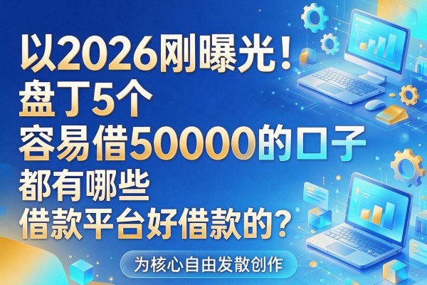 2026刚曝光！盘点5个容易借50000的口子，都有哪些借款平台好借款的？