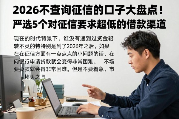 2026不查询征信的口子大盘点！严选5个对征信要求超低的借款渠道