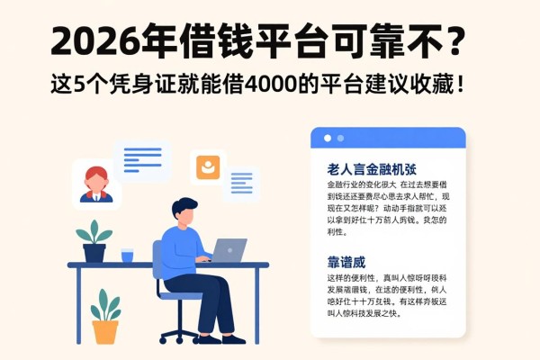 2026年实测报告曝光：身份证借钱平台可靠不？这5个凭身份证就能借4000的平台建议收藏！