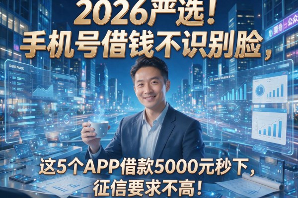 2026严选！手机号借钱不识别脸，这5个APP借款5000元秒下，征信要求不高