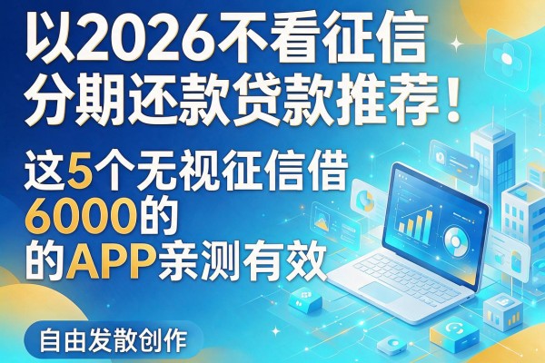 2026不看征信分期还款贷款推荐！这5个无视征信借6000的APP亲测有效