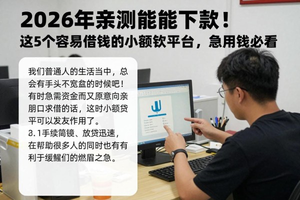2026年亲测能下款!这5个容易借钱的小额借款平台,急用钱必看