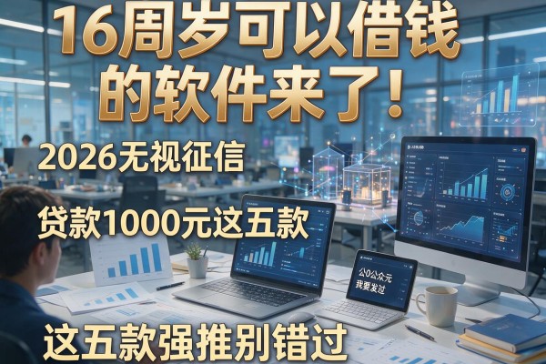 16周岁可以借钱的软件来了!2026无视征信、贷款1000元这五款强推别错过