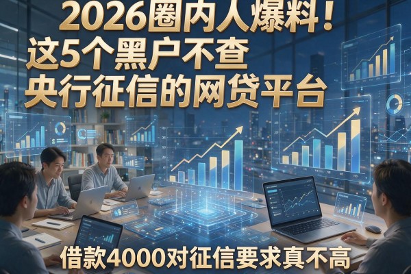 2026圈内人爆料！这5个黑户不查央行征信的网贷平台，借款4000对征信要求真不高