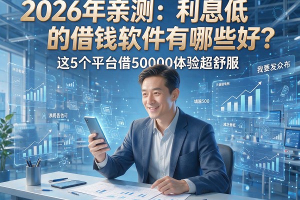 2026年亲测：利息低的借钱软件有哪些好？这5个平台借50000体验超舒服