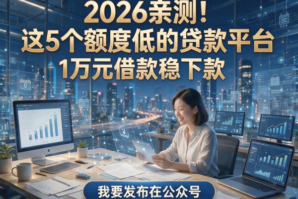2026亲测！这5个额度低的贷款平台，1万元借款稳下款