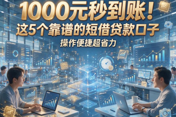 1000元秒到账！这5个靠谱的短借贷款口子操作便捷超省力