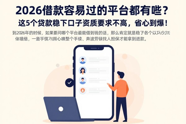 2026借款容易过的平台都有哪些？这5个贷款稳下口子资质要求不高，省心到爆！