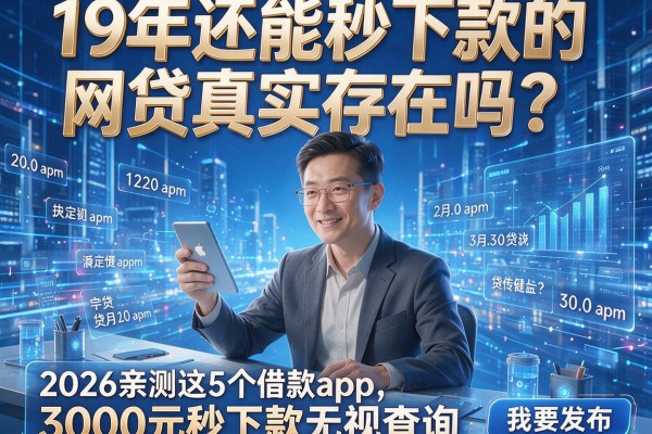 19年还能秒下款的网贷真实存在吗？2026亲测这5个借款app，3000元秒下款无视查询！