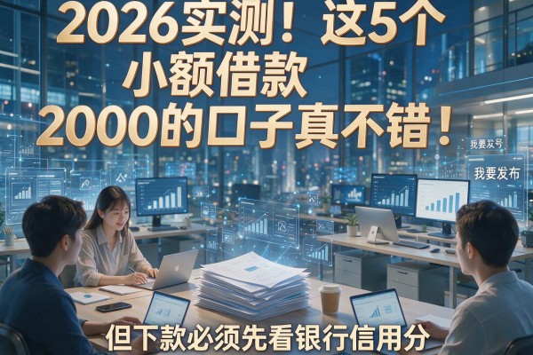 2026实测！这5个小额借款2000的口子真不错，但下款必须先看银行信用分