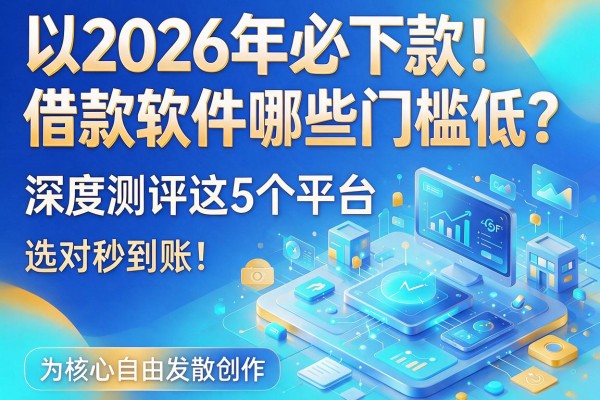 2026年必下款!借款软件哪些门槛低?深度测评这5个平台,选对秒到账!