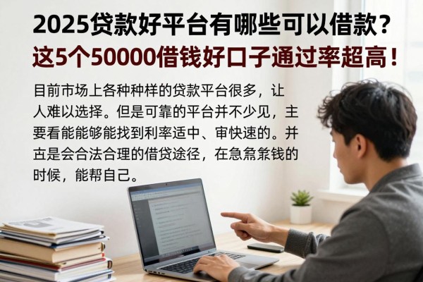 2025贷款好平台有哪些可以借款?这5个50000借钱好口子通过率超高!