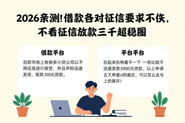 2026亲测!这5个借款平台对征信要求不高,不看征信放款三千超稳妥