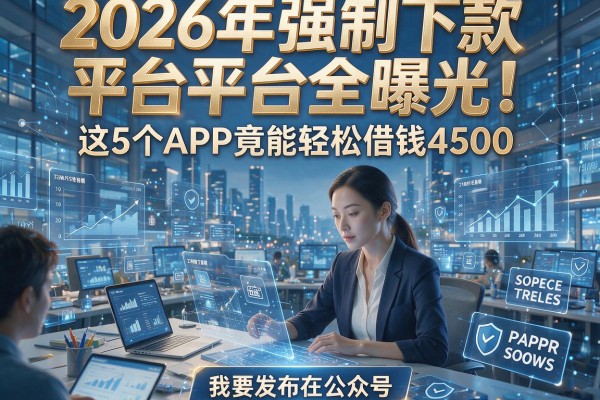 2026年强制下款平台全曝光!这5个APP竟能轻松借钱4500