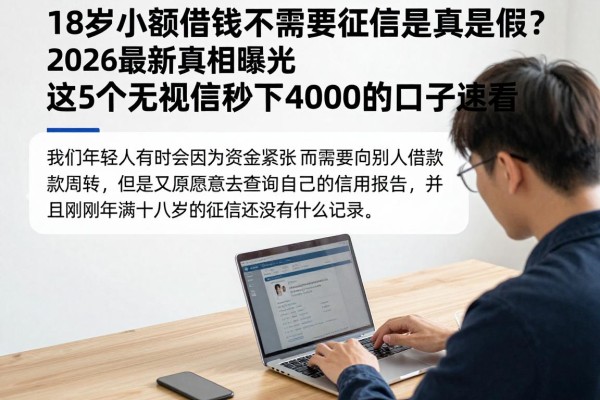 18岁小额借钱不需要征信是真是假?2026最新真相曝光,这5个无视征信秒下4000的口子速看